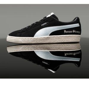 PUMA X LAUREN LONDON FOREVER STRONGER SUEDE SNEAKERS - BLACK